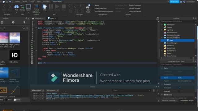 How to datastore 2 leaderstats values in Roblox Studio | Roblox Studio смотреть онлайн