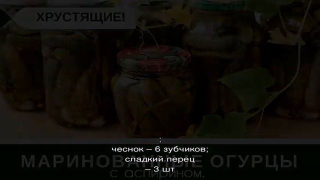 Как заготовить маринованные огурцы с аспирином просто и вкусно: 7 лучших рецептов смотреть онлайн