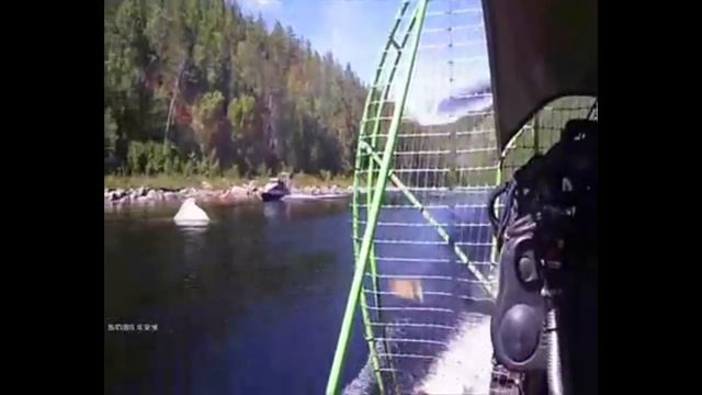 Гонки на аэролодках р. Китой (Восточные Саяны) смотреть онлайн