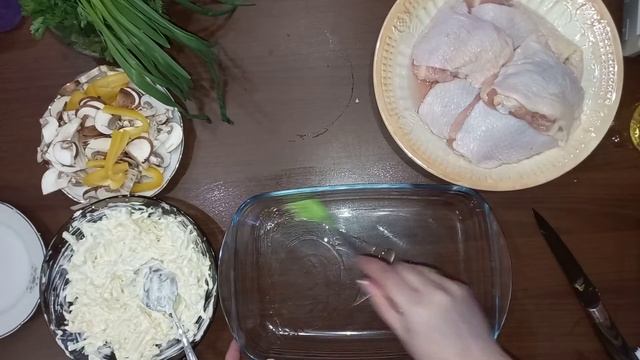 Бедрышки куриные с овощами в духовке смотреть онлайн