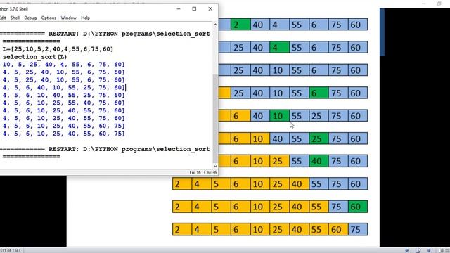Selection sort in Python