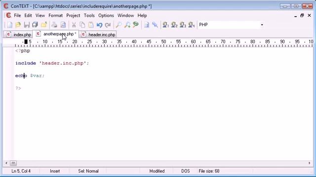 include and require Functions   PHP
