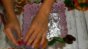 Букет из сухофруктов в корзинке - подробный мастер - класс