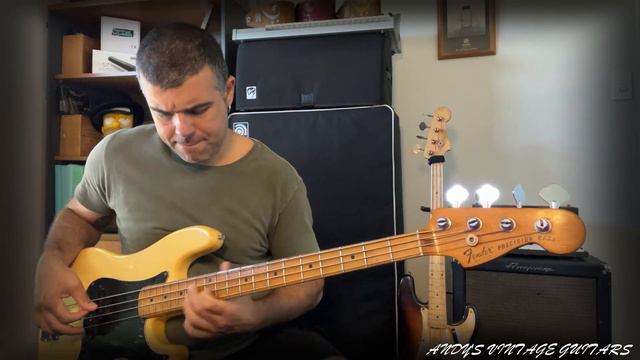 1977 FENDER PRECISION BASS - OLYMPIC WHITE - Andy's Vintage Guitars смотреть онлайн