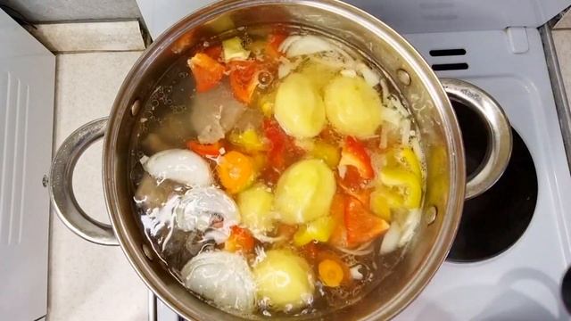 ШУРПА из говяжьих рёбрышек. ENG SUB. Soup from beef ribs.