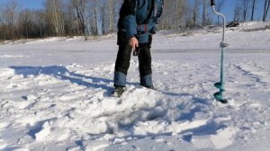 Зимняя рыбалка Камские поляны. Река Кама