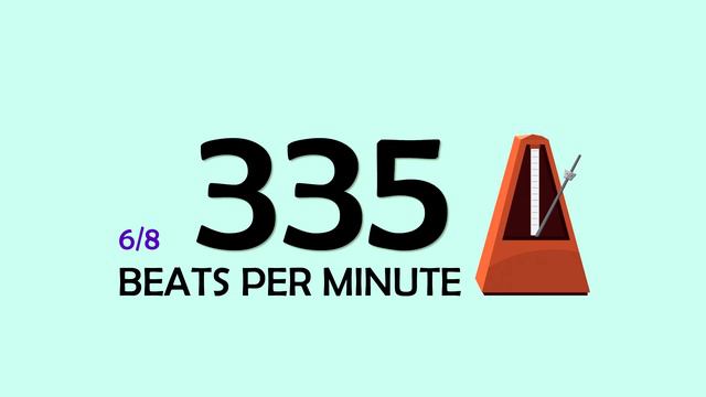 335 BPM 6/8 Metronome смотреть онлайн