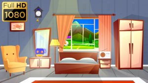Анимированный фон "Солнечная спальня". 
Cartoon background "Sunny bedroom".