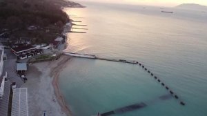 Зимняя Кабардинка с высоты птичьего полёта)