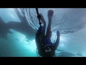 Ice Diving into lake Baikal