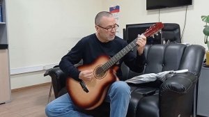 Проба звучания новой гитары ижевского завода Т.И.М. модели 62С-ВК.