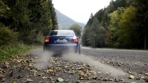 Audi A4 B6 3.0 V6 Quattro launch on gravel road