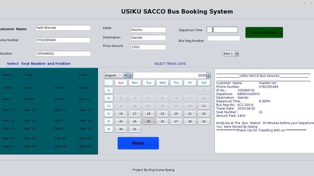 Bus Booking System in JAVA With Source Code смотреть онлайн