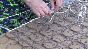 Ремонт матраса. Натяжка шпагатом.(часть вторая)