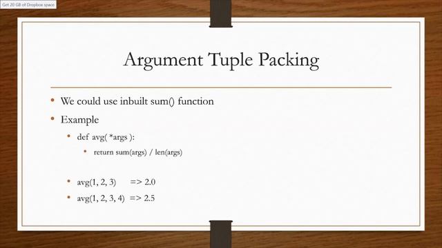 Lecture 72 *args in python