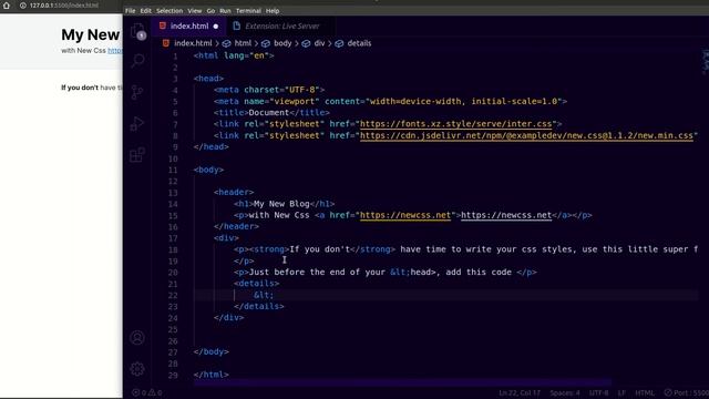 Html, css, New Css Framework.