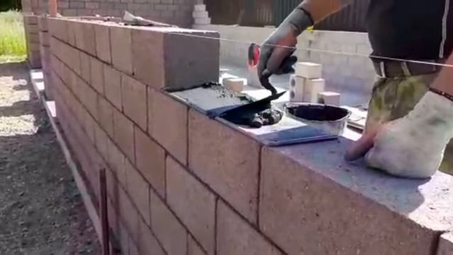 Кладка шлакоблока, каменщик,мастер кладки,brickwork, Builder, Mason ♥