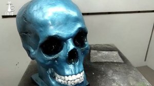 гипсовые копилки. покраска. обучение на примере формы черепа