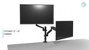 ONKRON Dual Monitor Desk Mount Stand for 13” to 32 Inch LCD LED Screens up to 17 6 lbs G140 Black