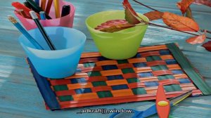 Как сделать плетеную салфетку из листьев