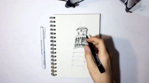 Графика. Рисуем пизанскую башню / Drawing the graphics. Leaning Tower of Pisa