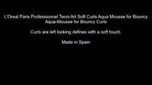 L'Oreal Paris Professionnel Tecni Art Soft Curls Aqua Mousse for Bouncy Curls 5 oz