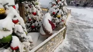 Прогулки по Москве. Новогодняя Москва 2023. У входа в Парк Культуры и отдыха.