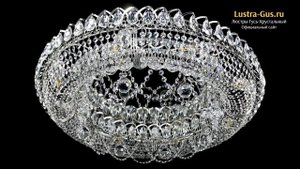 Хрустальная люстра «Кольцо Снежинка 700 мм серебро» - Гусь-Хрустальный завод