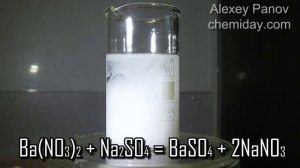 Получение осадка сульфата бария | Ba(NO3)2 + Na2SO4 = BaSO4 + 2NaNO3