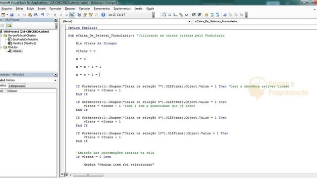 Analisando o CheckBox do Excel com o VBA - De forma simples | Cursos e programação смотреть онлайн
