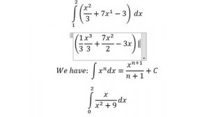 Niger Delta University: ∫ cosx/(cos^2x-1) dx, ∫ (x^2/3+7x^1-3)  dx, ∫ x/(x^2+9) dx: Substitution