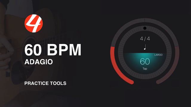 60 BPM (Beats Per Minute) 4/4 Metronome Click Practice Track | Music Lessons смотреть онлайн