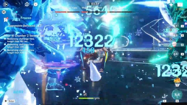 Spiral Abyss 3.5 Fischl National & Ayaka Freeze F2P смотреть онлайн