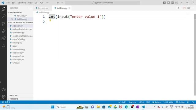addition program by taking input from user or runtime | python | in telugu | detailed explanation |