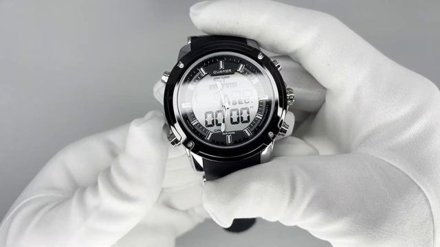 Мужские электронные часы с яркой подсветкой. Кварцевые часы на силиконовом ремешке.