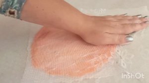 Мастер-класс мокрое валяние, "Подставка под горячее "Апельсин"