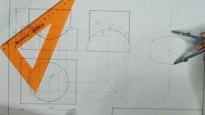 Задание 50. Построение ЛИНИИ ПЕРЕСЕЧЕНИЯ ДВУХ ЦИЛИНДРОВ