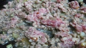 Жаренная квашенная капуста с фаршем