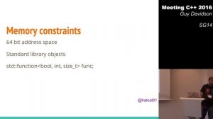 SG14 (the GameDev & low latency ISO C++ working group) - Guy Davidson - Meeting C++ 2016