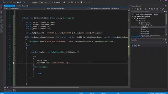 Visual Studio 2017 + C# MySQL Bağlantısı Kurma смотреть онлайн