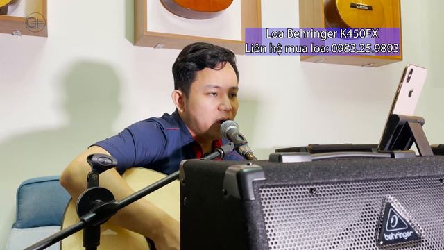 HOA NỞ VỀ ĐÊM | đệm hát Guitar Văn Anh thu âm qua loa Behringer K450FX