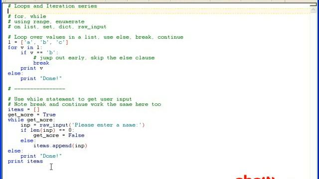 Python Loops and Iteration (overview)