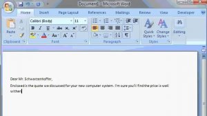 Microsoft Word 2007 Tutorial - part 04 of 13 - Entering Text 1