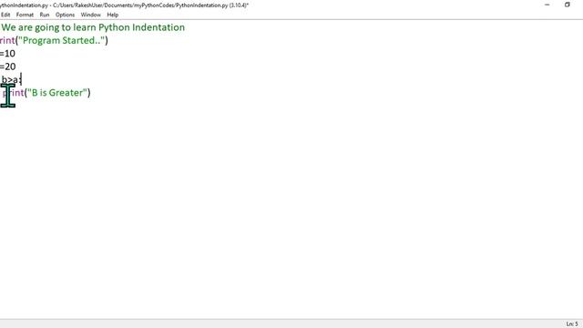 #5 Python Tutorial for Beginners | Fundamental Python Syntax Rules  (Python Indentation)