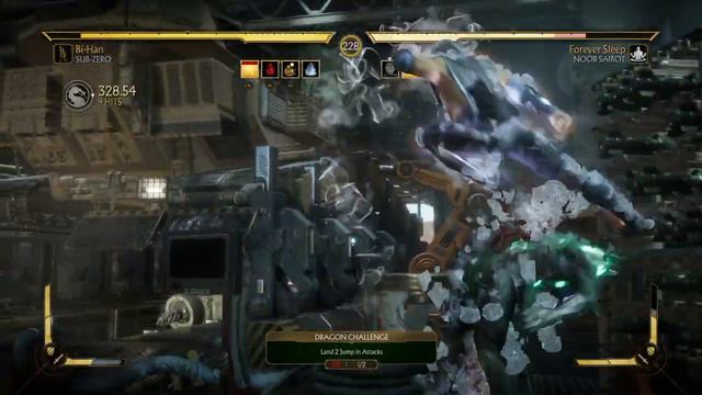Noob Saibot's Death's Head Skin Meteor Tower: Creeping In Full Fight