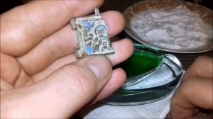 Чистка изделий из латуни и меди.Складень и замок №3.