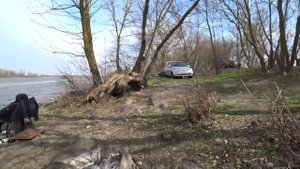 Поиск перспективной точки для рыбалки в устье Десны
