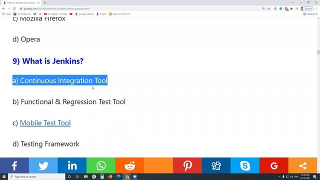 Selenium Multiple Choice Questions and Answers | G C Reddy Explanation |