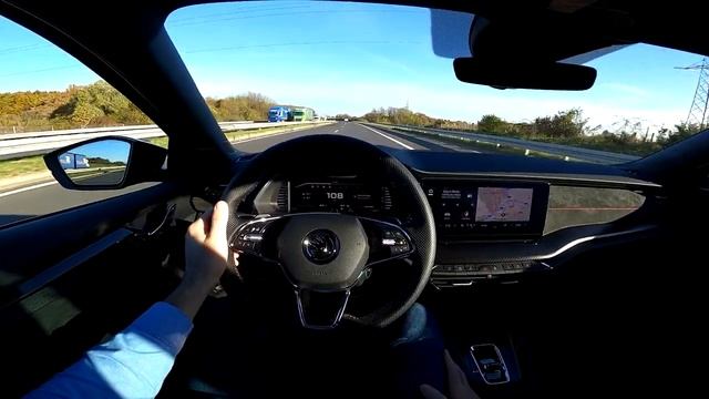 New Skoda Octavia RS 2021 - POV test drive (PURE DRIVING & ENGINE SOUND) 245 HP 2.0 TSI