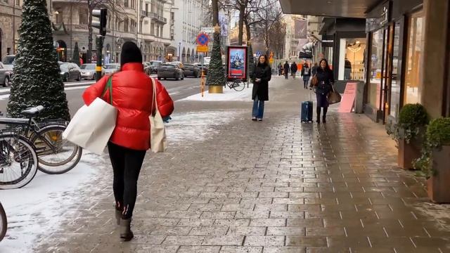 Что носят при -3°C в Стокгольме - Зимний уличный стиль - Уличная мода в Стокгольме